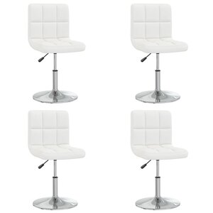 vidaXL Chaises à manger lot de 4 blanc similicuir