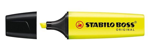 Surligneur BOSS ORIGINAL Rechargeable Pointe Biseautée 2-5 mm jaune STABILO