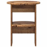 vidaXL Meuble d'appoint Bois ancien Ø40 x 50 cm Bois d’ingénierie