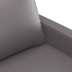 vidaXL Canapé à 2 places Gris 140 cm Similicuir