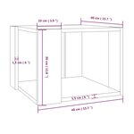 vidaXL Table basse Chêne fumé 40x40x30 cm Bois d'ingénierie