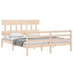 vidaXL Cadre de lit sans matelas 160x200 cm bois massif