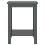 vidaXL Table de chevet gris foncé 35x30x47 cm bois de pin massif