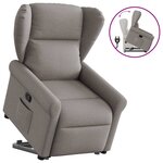vidaXL Fauteuil inclinable taupe tissu