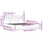 vidaXL Cadre de lit avec LED sans matelas sonoma gris 200x200 cm