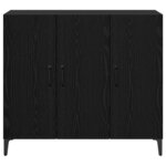 vidaXL Buffet Chêne noir 34 x 90 x 80 cm Bois d'ingénierie