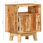 vidaXL Table de chevet 40x30x50 cm Bois de manguier brut