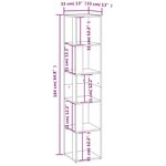 vidaXL Armoire d'angle Sonoma gris 33x33x164 5 cm Bois d'ingénierie