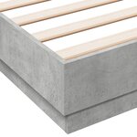 vidaXL Cadre de lit sans matelas gris béton 150x200 cm