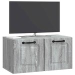 vidaXL Meuble TV mural Sonoma gris 59 5 x 31 x 30 cm Bois d'ingénierie