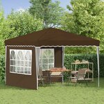 vidaXL Tente de fête pop-up 288 x 288 x 245 cm Taupe Tissu Oxford