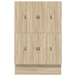 vidaXL Cadre de lit de rangement en chêne Sonoma 150x200 cm
