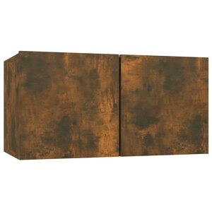 vidaXL Armoire TV suspendue Chêne fumé 60x30x30 cm Bois d'ingénierie