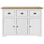 vidaXL Buffet BODO blanc et marron 115 5x44x80 cm bois massif de pin