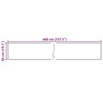 vidaXL Coureur de Tapis MARSA Crème 50 x 400 cm Polyester et PVC