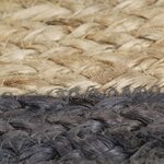 vidaXL Tapis fait à la main Jute avec bord gris foncé 180 cm