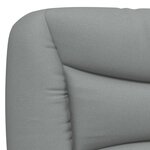 vidaXL Coussin de tête de lit Hvar gris clair 180 cm tissu