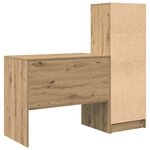 vidaXL Bureau avec rangement 2 Pièces chêne artisanal 90 x 50 x 76 cm