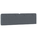 vidaXL Coussin de tête de lit gris foncé 180 cm velours