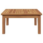vidaXL Table de Jardin Marron Teck massif