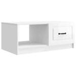 vidaXL Table basse Blanc brillant 90 x 50 x 37 cm Bois d'ingénierie