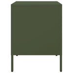 vidaXL Tables de chevet 2 Pièces vert olive 36x39x50 5 cm acier