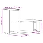 vidaXL Meubles TV 2 Pièces blanc 75x30x50 cm bois d'ingénierie