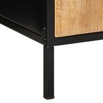 vidaXL Cabinet de chevet avec tiroir Marron et noir 40 x 35 x 50 cm