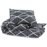 vidaXL Ensemble de housse de couette Gris 225x220 cm Coton