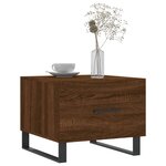 vidaXL Tables basses 2 Pièces chêne marron 50x50x40 cm bois d'ingénierie