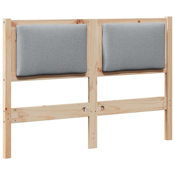 vidaXL Tête de lit Autre Marron 135 cm Bois massif en pin