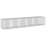 vidaXL Panier gabion avec couvercle 550x100x100 cm fer galvanisé