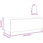 vidaXL Housse pour mobilier d'extérieur Noir 220 x 110 x 70 cm 420D