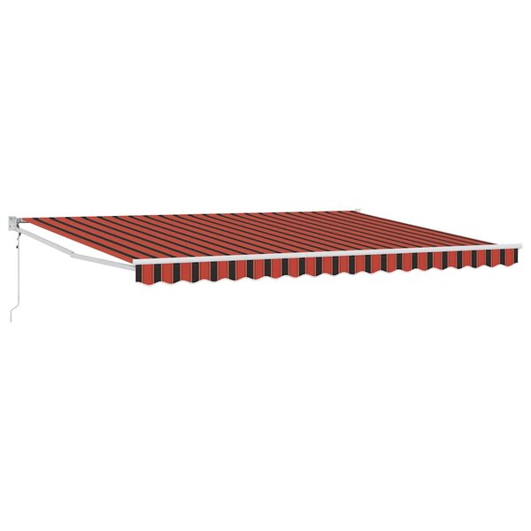 vidaXL Auvent Rétractable Orange et marron 450 × 300 cm Tissu et Métal