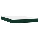 vidaXL Sommier à lattes de lit et matelas vert foncé 160x220cm velours