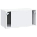 vidaXL Meuble TV mural Blanc 59 5 x 31 x 30 cm Bois d'ingénierie