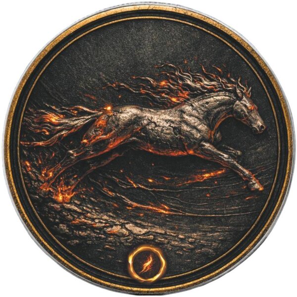 Monnaie MOMENTUM Running Horse Five Horses Of Fire 1 Oz Argent 1$ USA 2026