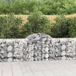 vidaXL Paniers à gabions arqués 13 Pièces 200x50x80/100 cm Fer galvanisé