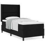 vidaXL Lit avec matelas à ressorts ensachés Taupe 80x200 cm Tissu