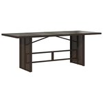 vidaXL Ensemble de bistro de jardin 7 Pièces coussins marron poly rotin