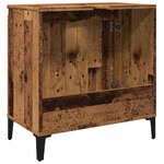vidaXL Armoire d'évier vieux bois 58x33x60 cm bois d'ingénierie