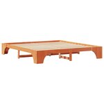 vidaXL Cadre de lit Marron ciré 180x200 cm en bois de pin massif