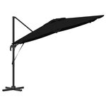 vidaXL Parasol Roma Noir 286 x 285 x 265 cm Polyester et Aluminium