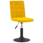 vidaXL Chaises à manger pivotantes lot de 6 jaune moutarde velours