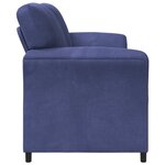vidaXL Sofa 3 places Bleu police 198 x 83 x 95 cm Velours