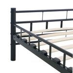 vidaXL Cadre de lit sans matelas et tête de lit noir 160x200 cm acier