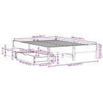 vidaXL Cadre de lit sans matelas 140x200 cm bois massif de pin