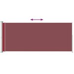 vidaXL Auvent latéral rétractable de patio 180x500 cm Rouge