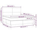 vidaXL Sommier à lattes de lit et matelas et LED Bleu 160x200 cm Tissu