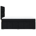 vidaXL Sommier à lattes de lit avec matelas Noir 90x200 cm Tissu